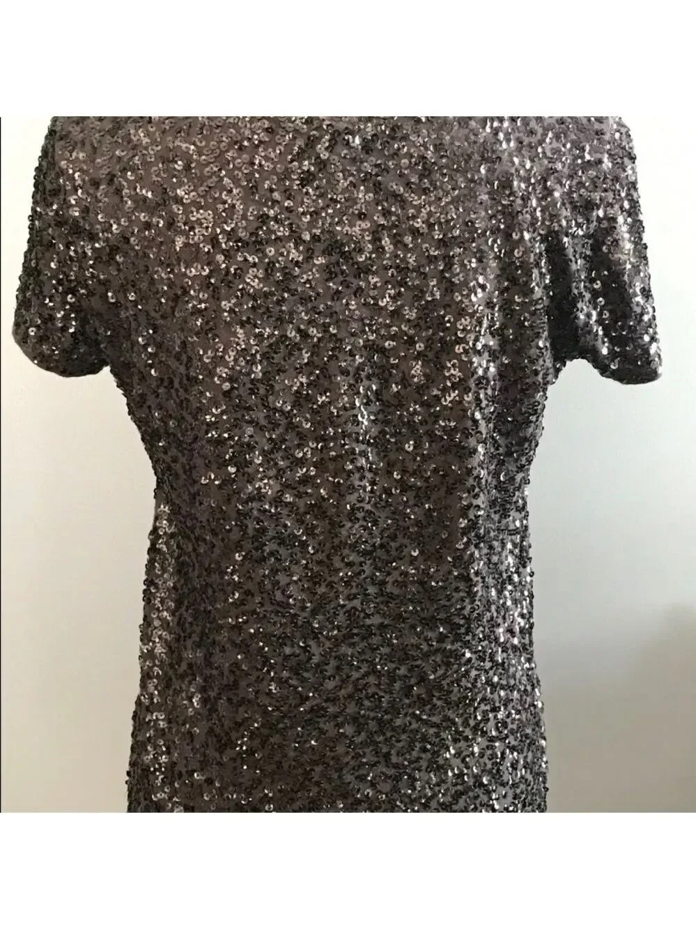 J. crew gray vintage sequin top